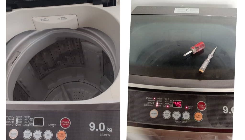 B&A 57 (Washing Machine Checking For Control Panel Faulty)
