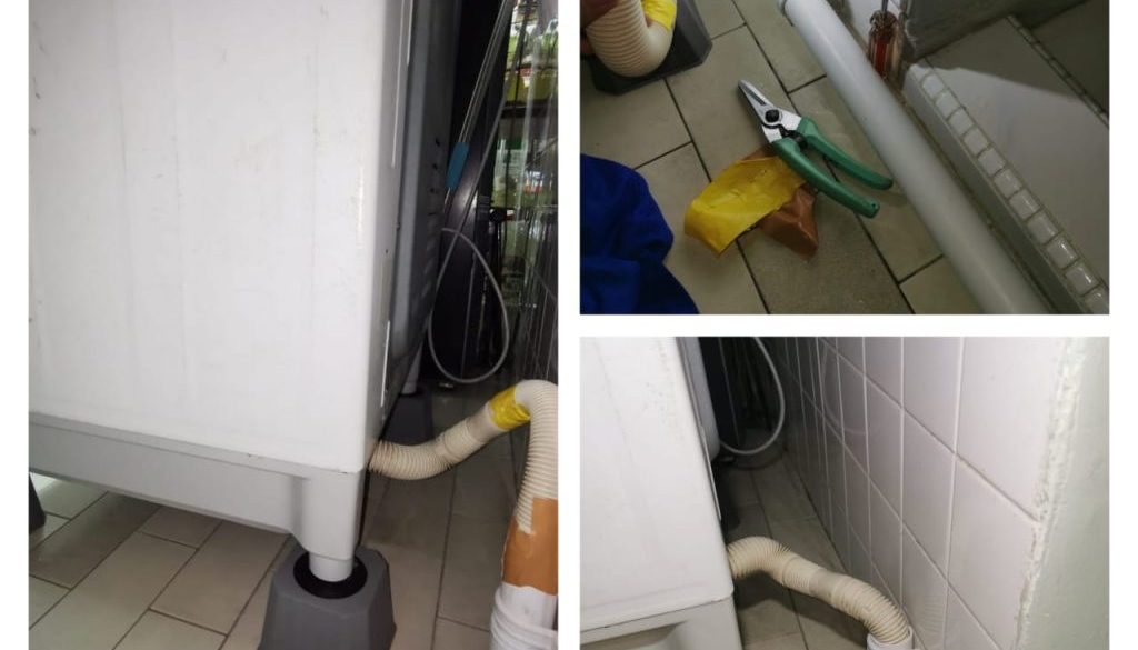 B&A 16 Supply And Replace New Drainage Pipe For Washing Machine